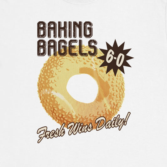 Baking Bagels – Fresh Wins Daily. Funny Tennis T-Shirt - View 2