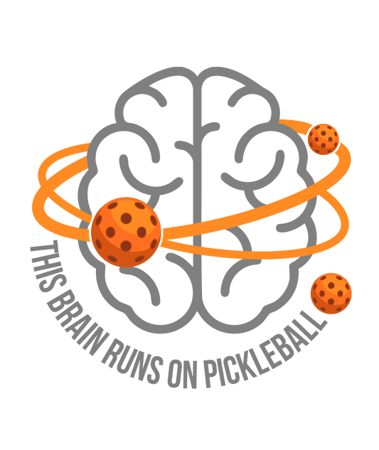 Pickleball Crewneck Sweatshirt — "This Brain Runs on Pickleball" Unisex Tennis Shirt for Sports Lover or Pickleball Player. Makes a great apparel gift.