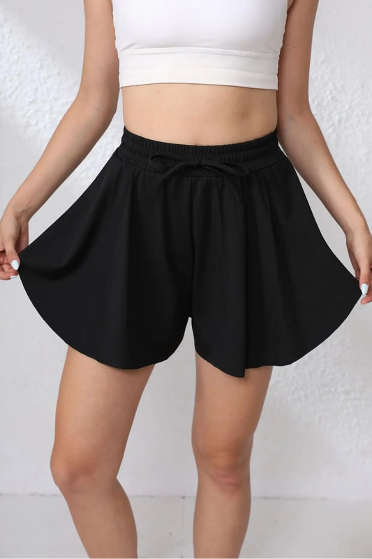 Court Flow Drawstring Skirt-Shorts