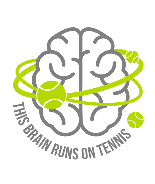 T-Shirt — “This Brain Runs on Tennis” Graphic Tee (Tennis Lover Shirt)