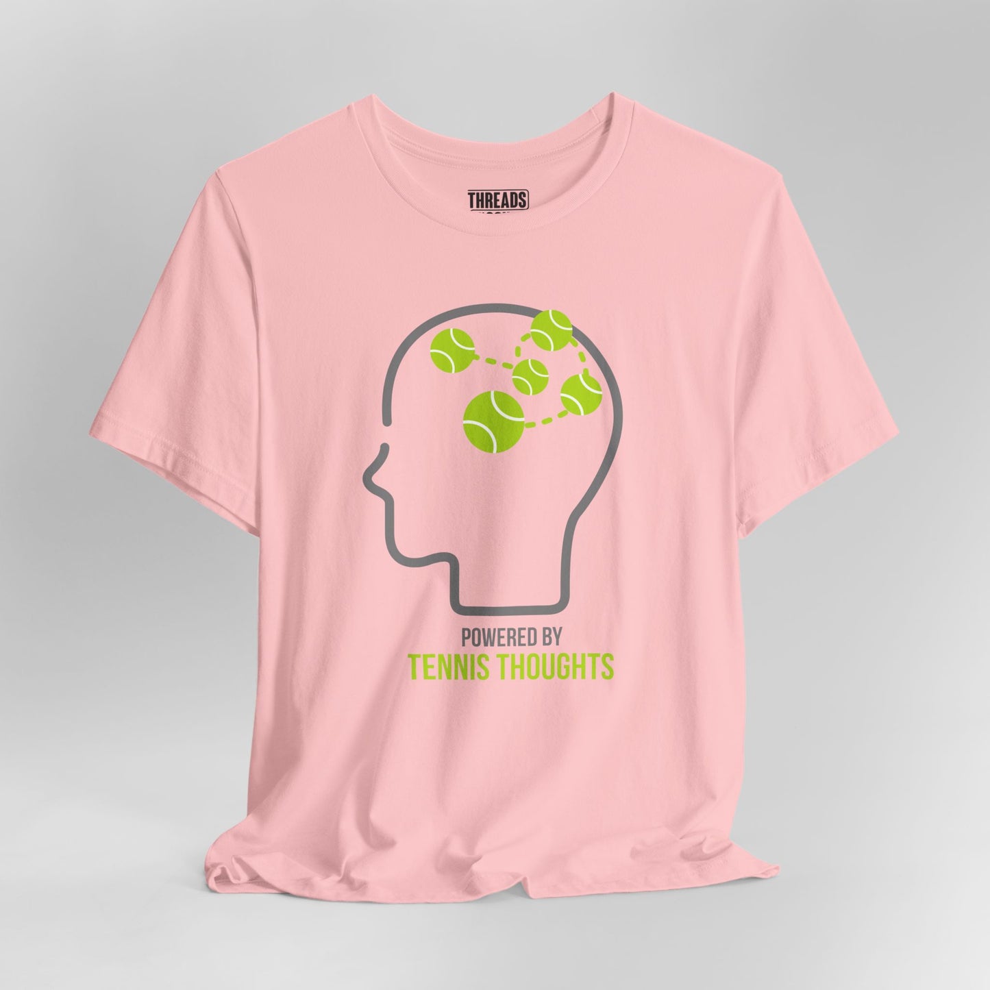 T-Shirt — "Powered by Tennis Thoughts" Tennis Player Tee