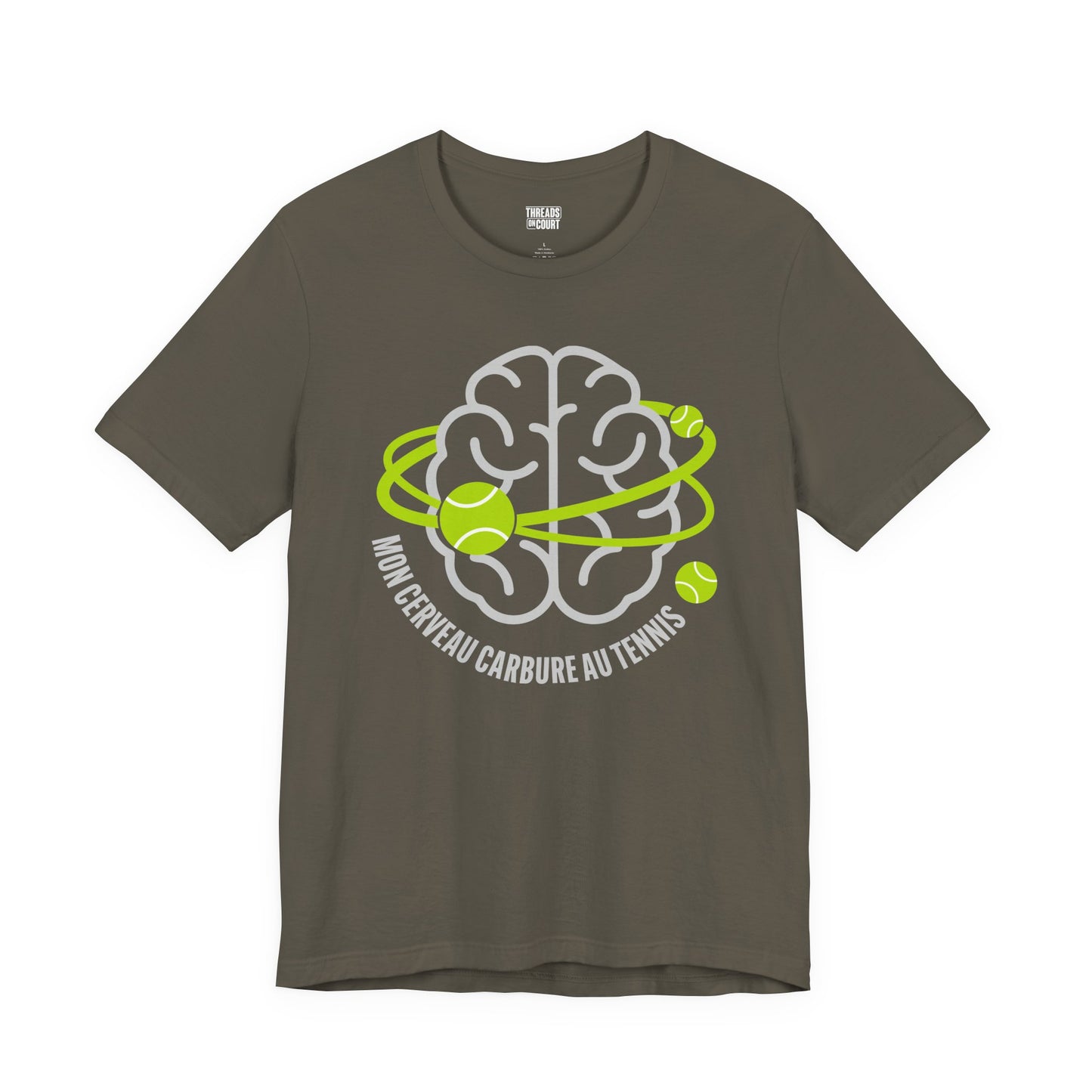T‑Shirt — "Mon Cerveau Carbure au Tennis"