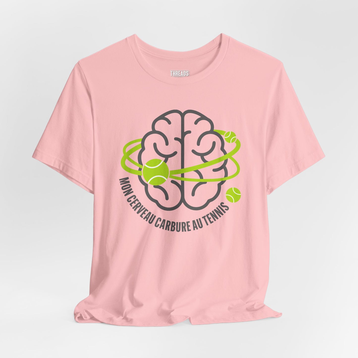 T-Shirt — "Mon Cerveau Carbure au Tennis"