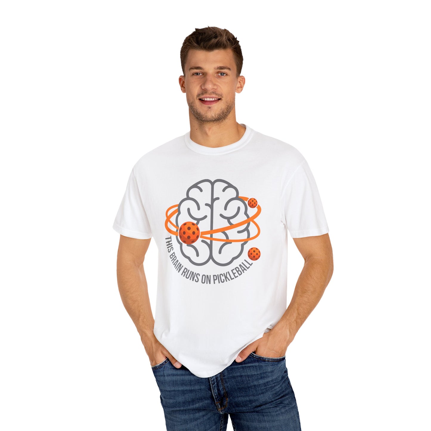 Pickleball Brain T-Shirt — "This Brain Runs on Pickleball"