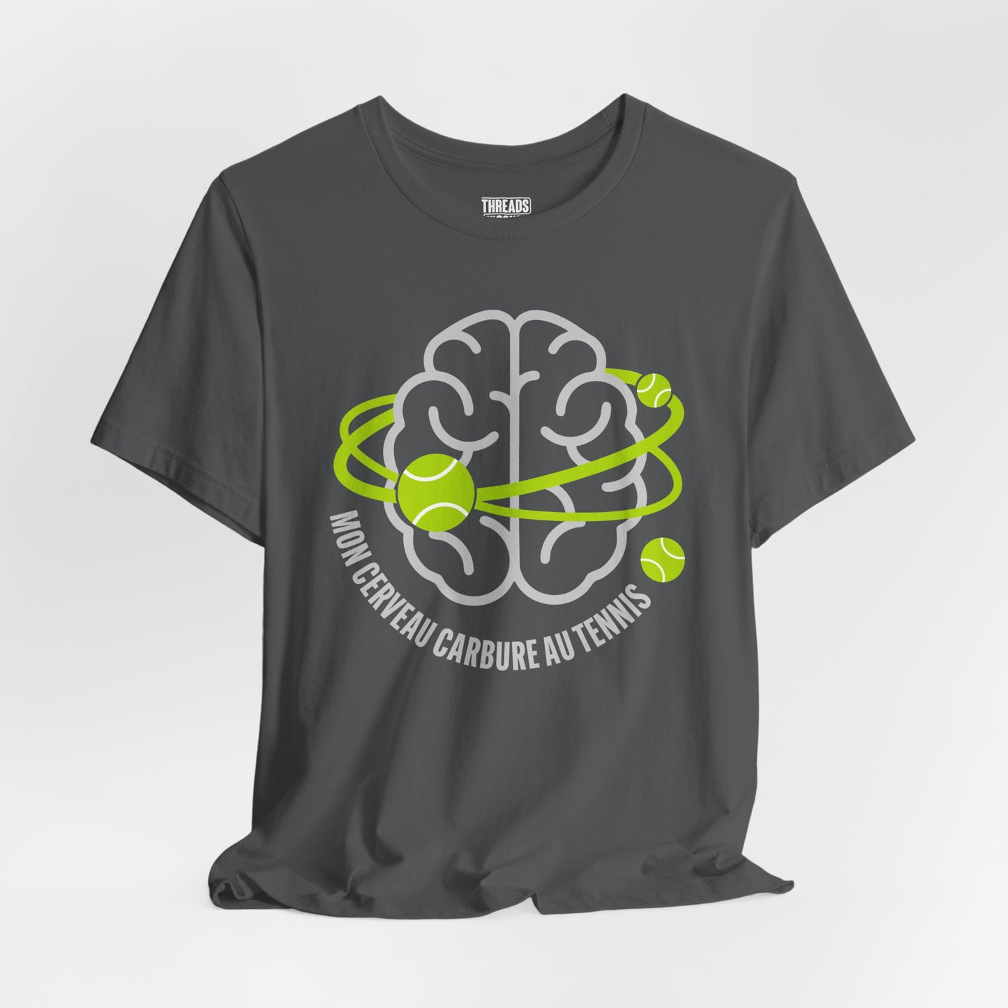 T‑Shirt — "Mon Cerveau Carbure au Tennis"