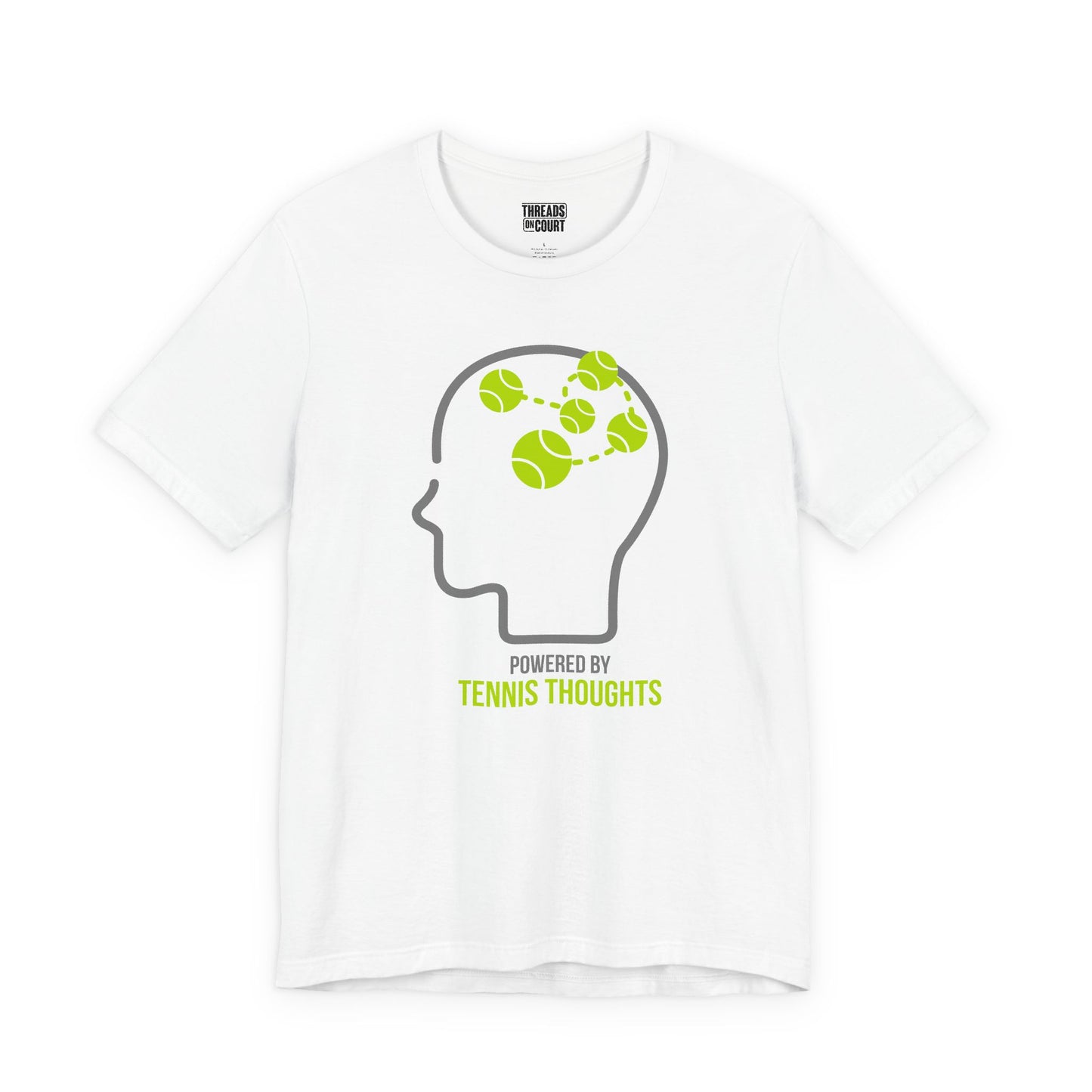 T-Shirt — "Powered by Tennis Thoughts" Tennis Player Tee