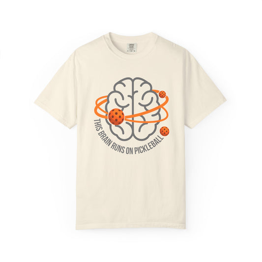 Pickleball Brain T-Shirt — "This Brain Runs on Pickleball"