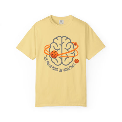 Pickleball Brain T-Shirt — "This Brain Runs on Pickleball"