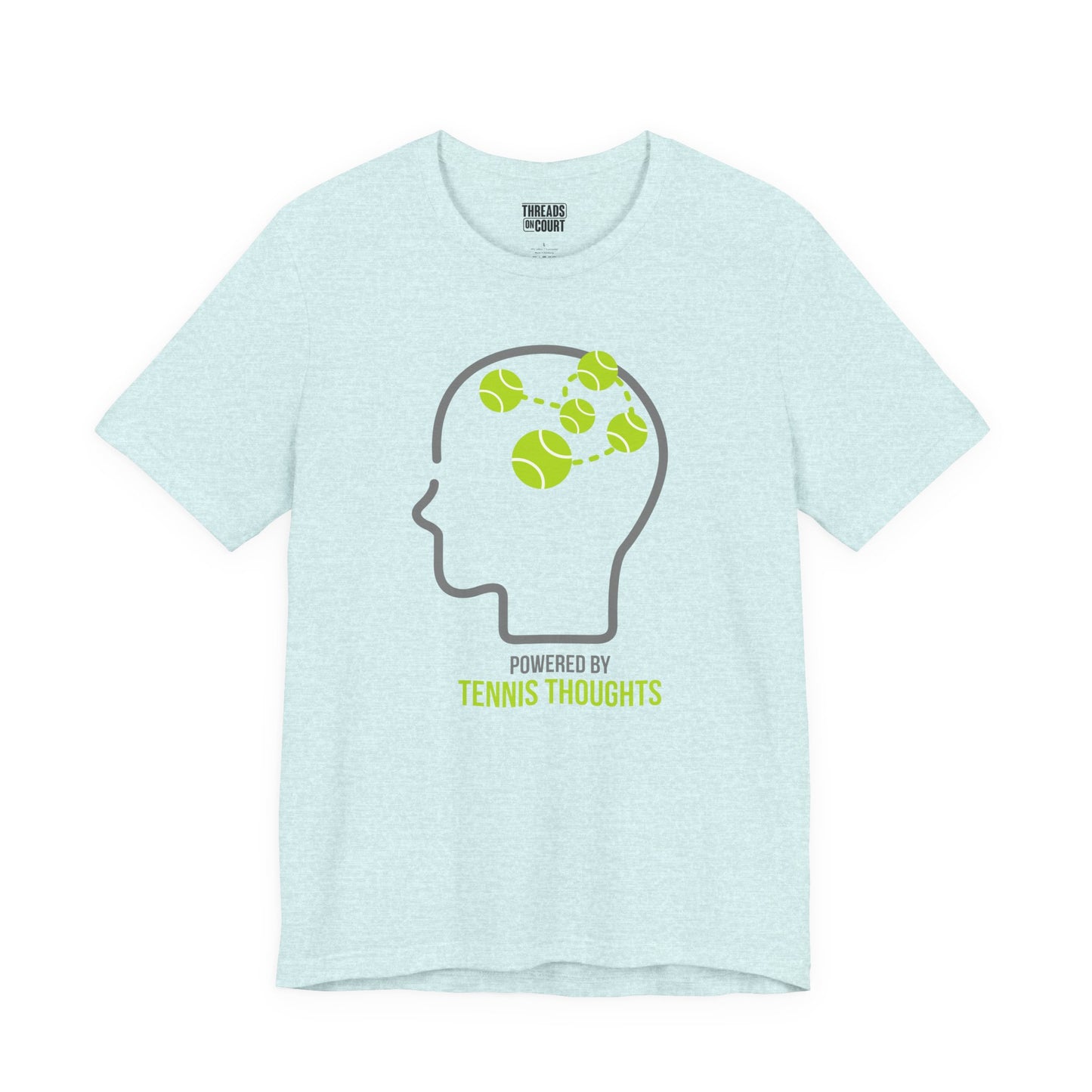 T-Shirt — "Powered by Tennis Thoughts" Tennis Player Tee