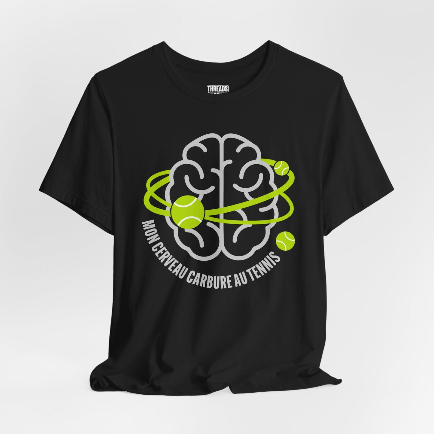 T‑Shirt — "Mon Cerveau Carbure au Tennis"