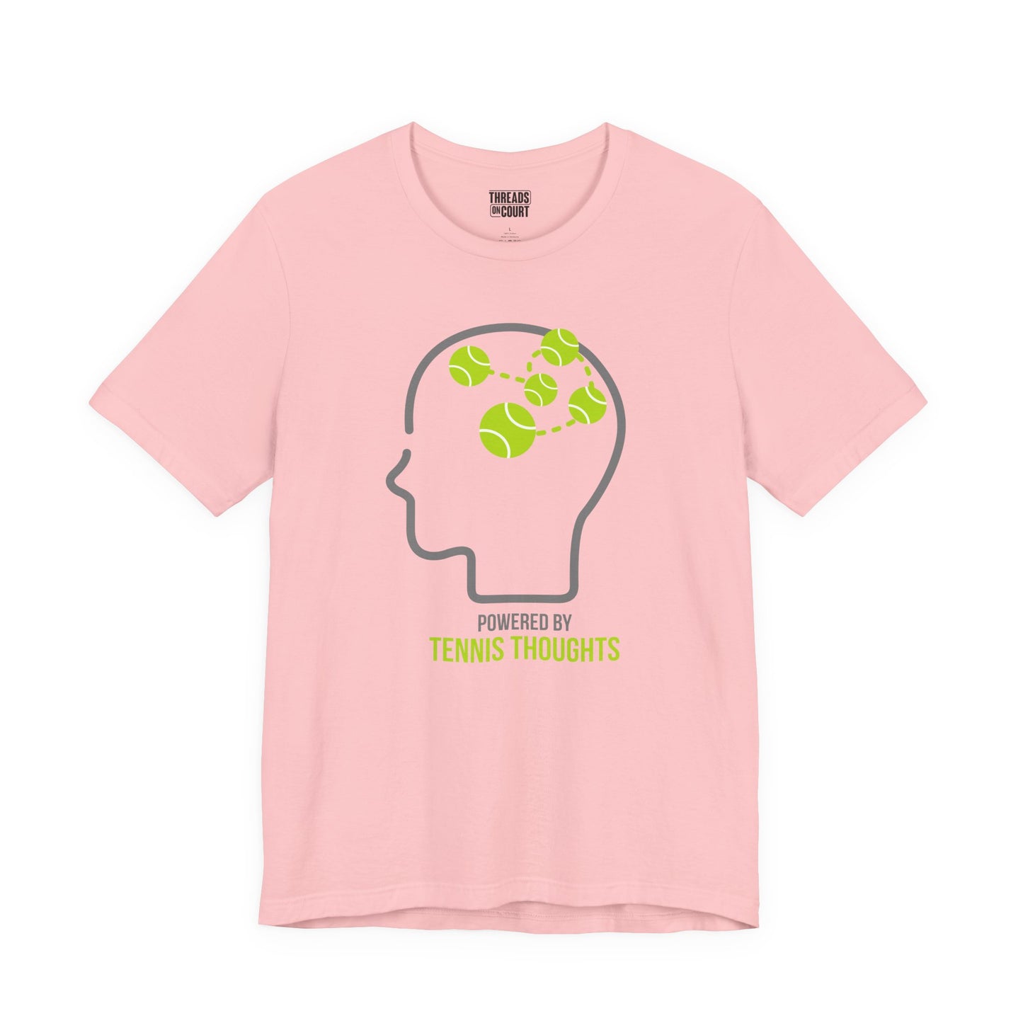 T-Shirt — "Powered by Tennis Thoughts" Tennis Player Tee