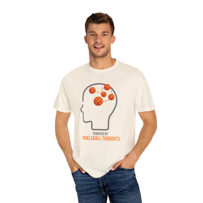 Pickleball T-Shirt — "Powered by Pickleball Thoughts"