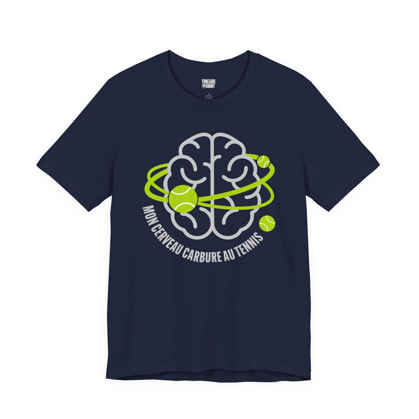 T‑Shirt — "Mon Cerveau Carbure au Tennis"