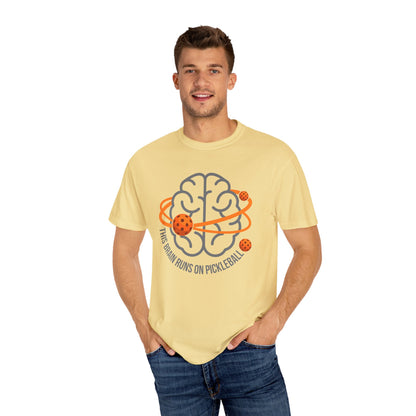 Pickleball Brain T-Shirt — "This Brain Runs on Pickleball"