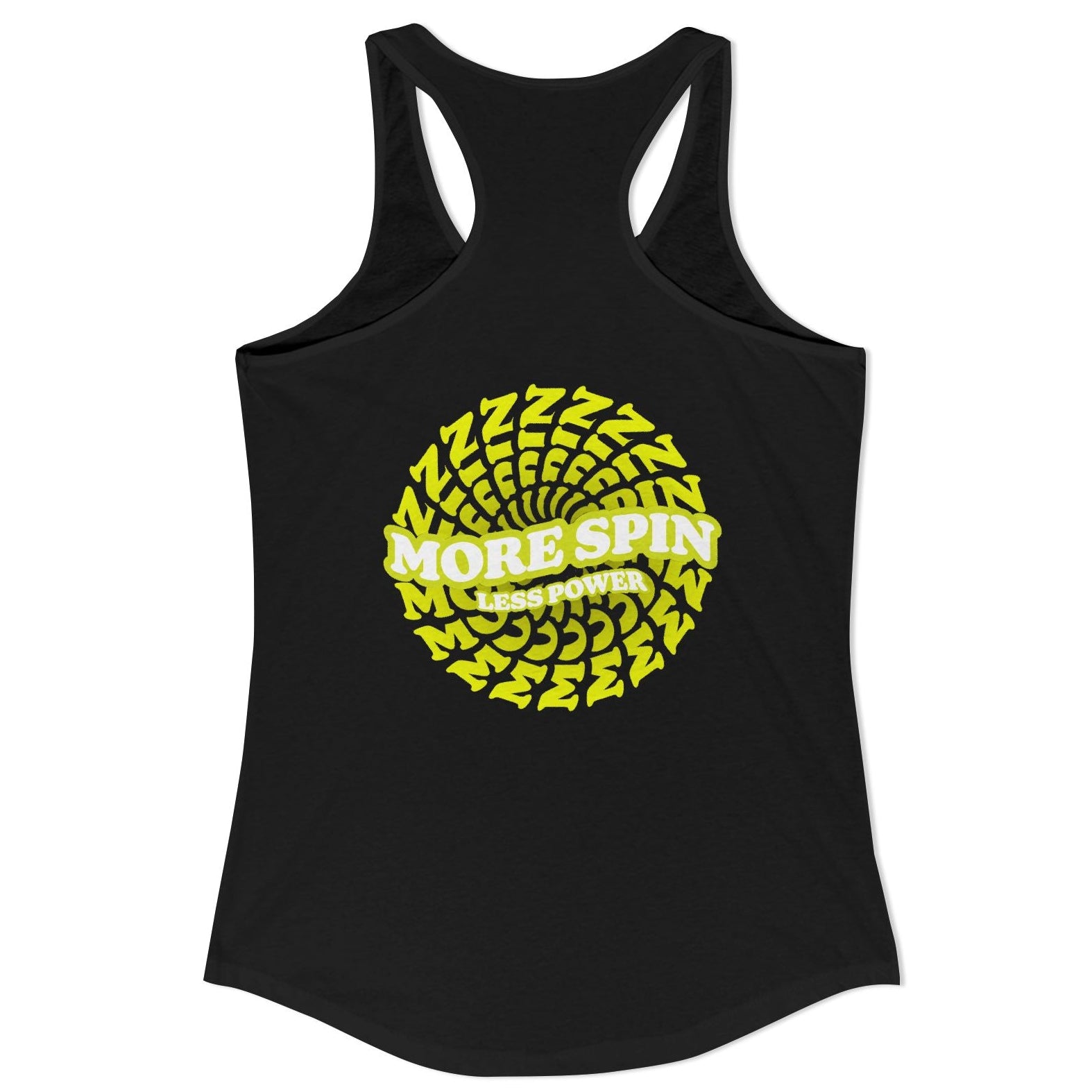More Spin Less Talk Black Tank