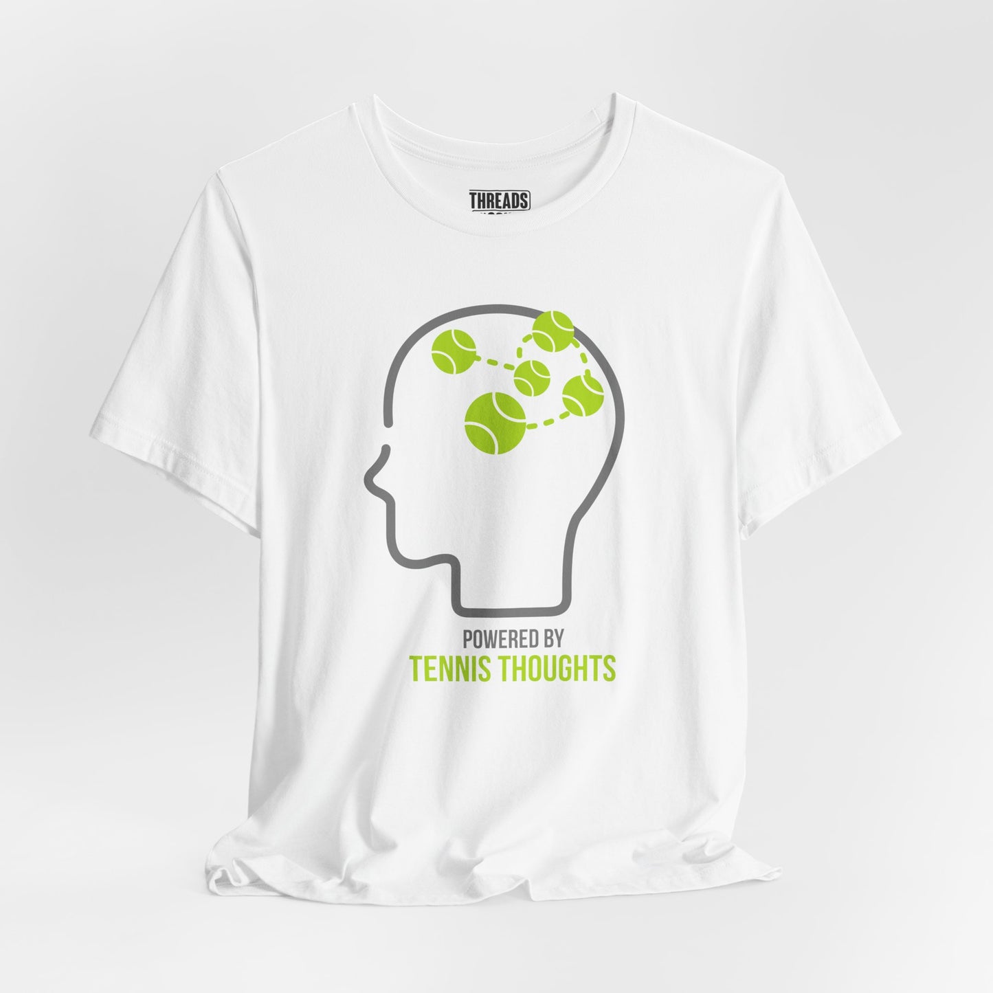 T-Shirt — "Powered by Tennis Thoughts" Tennis Player Tee