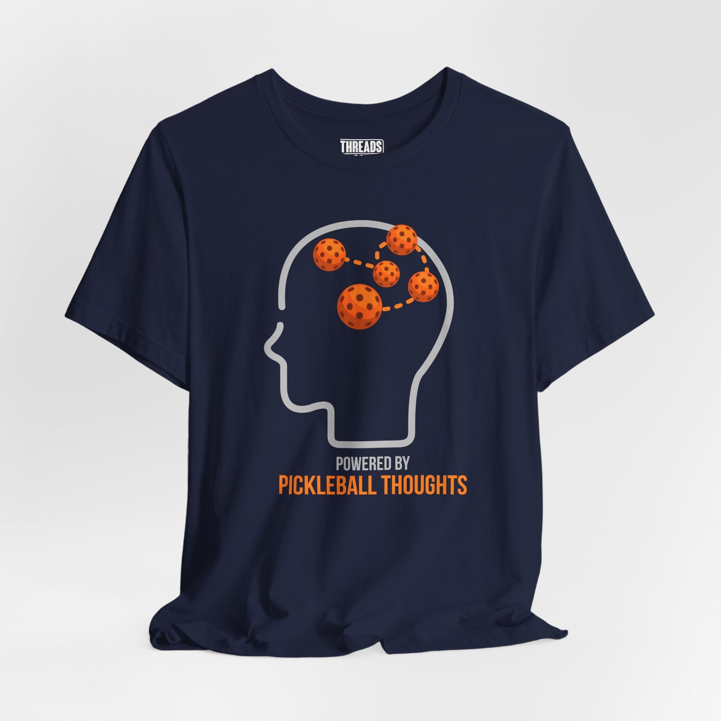 Pickleball Thoughts T-Shirt — Powered by Pickleball Graphic Tee
