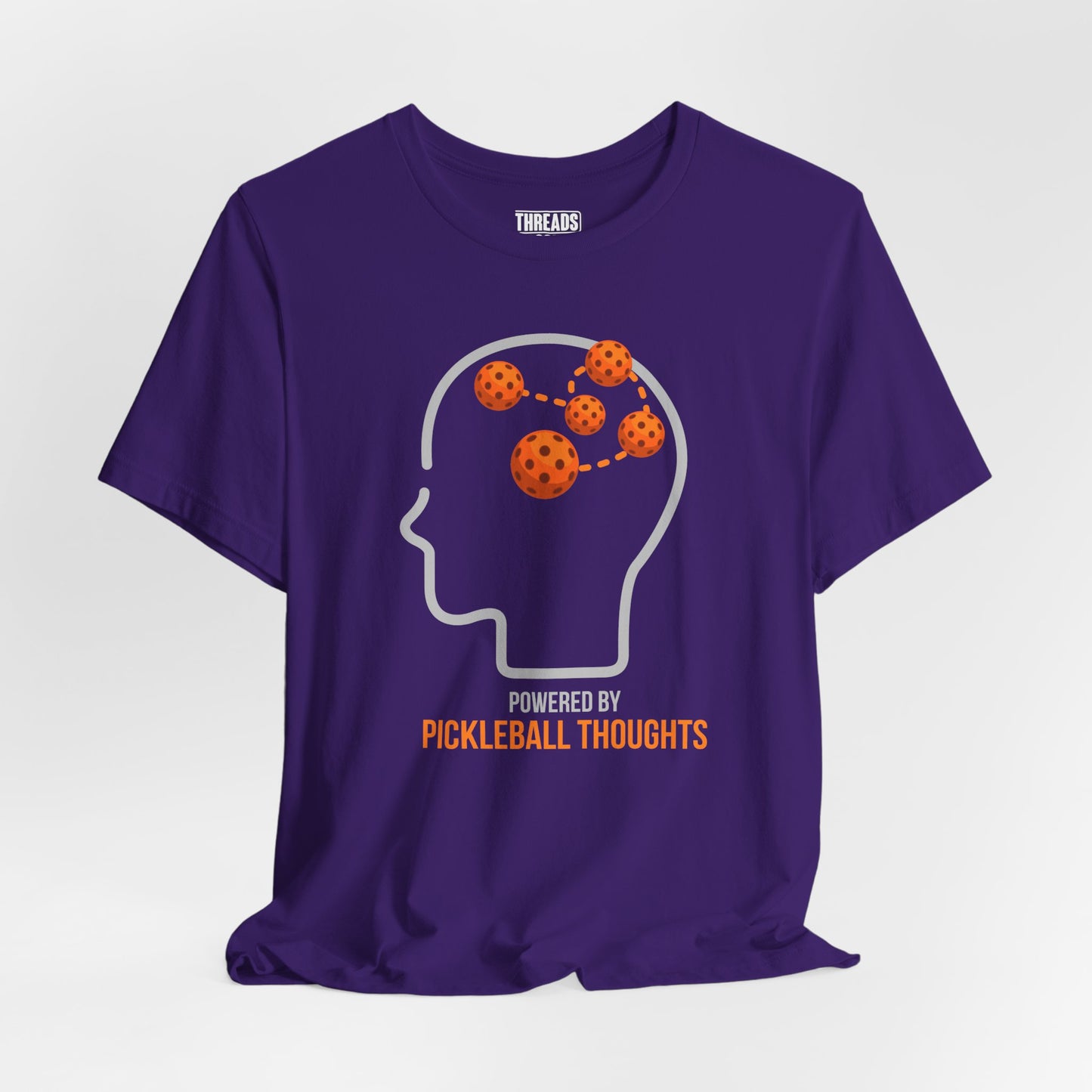 Pickleball Thoughts T-Shirt — Powered by Pickleball Graphic Tee