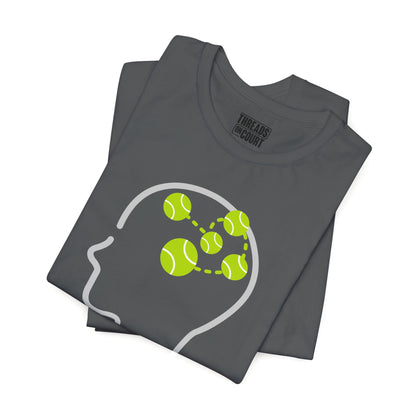 Tennis Thoughts T‑Shirt — Powered by Tennis Graphic Tee