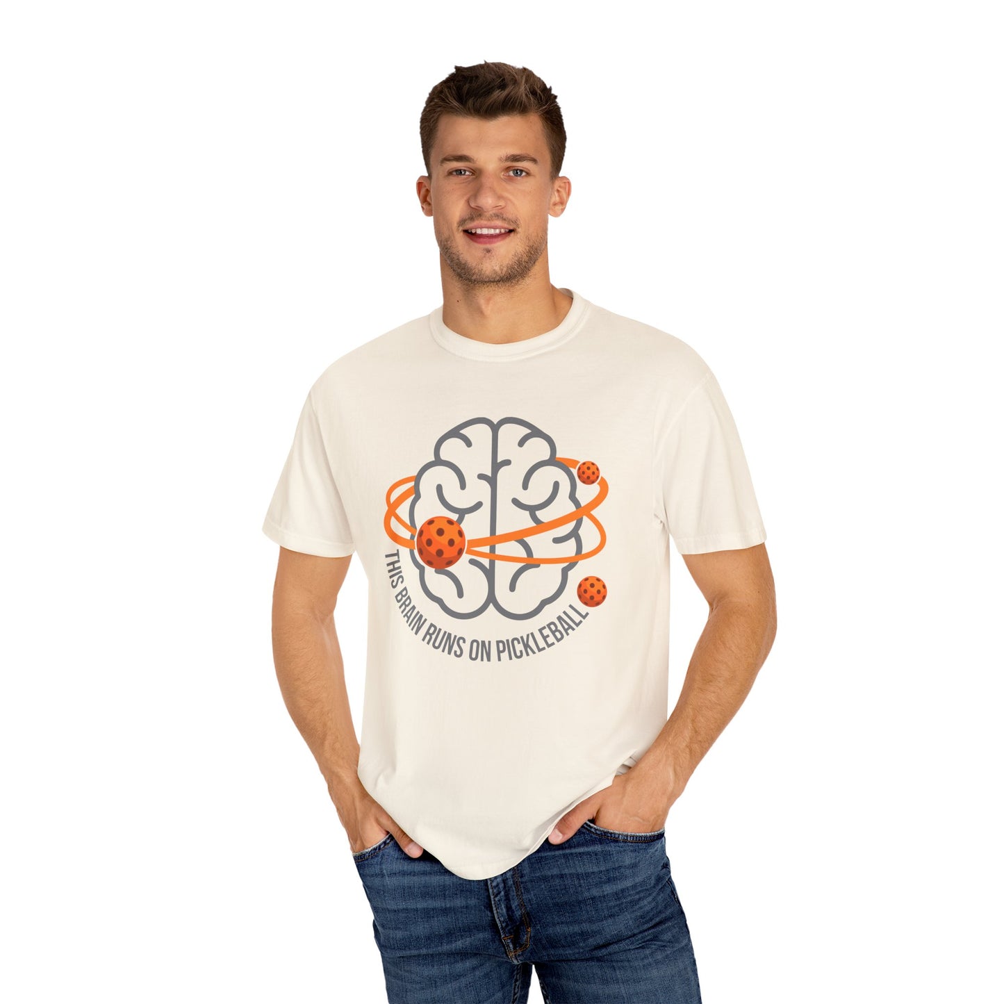 Pickleball Brain T-Shirt — "This Brain Runs on Pickleball"
