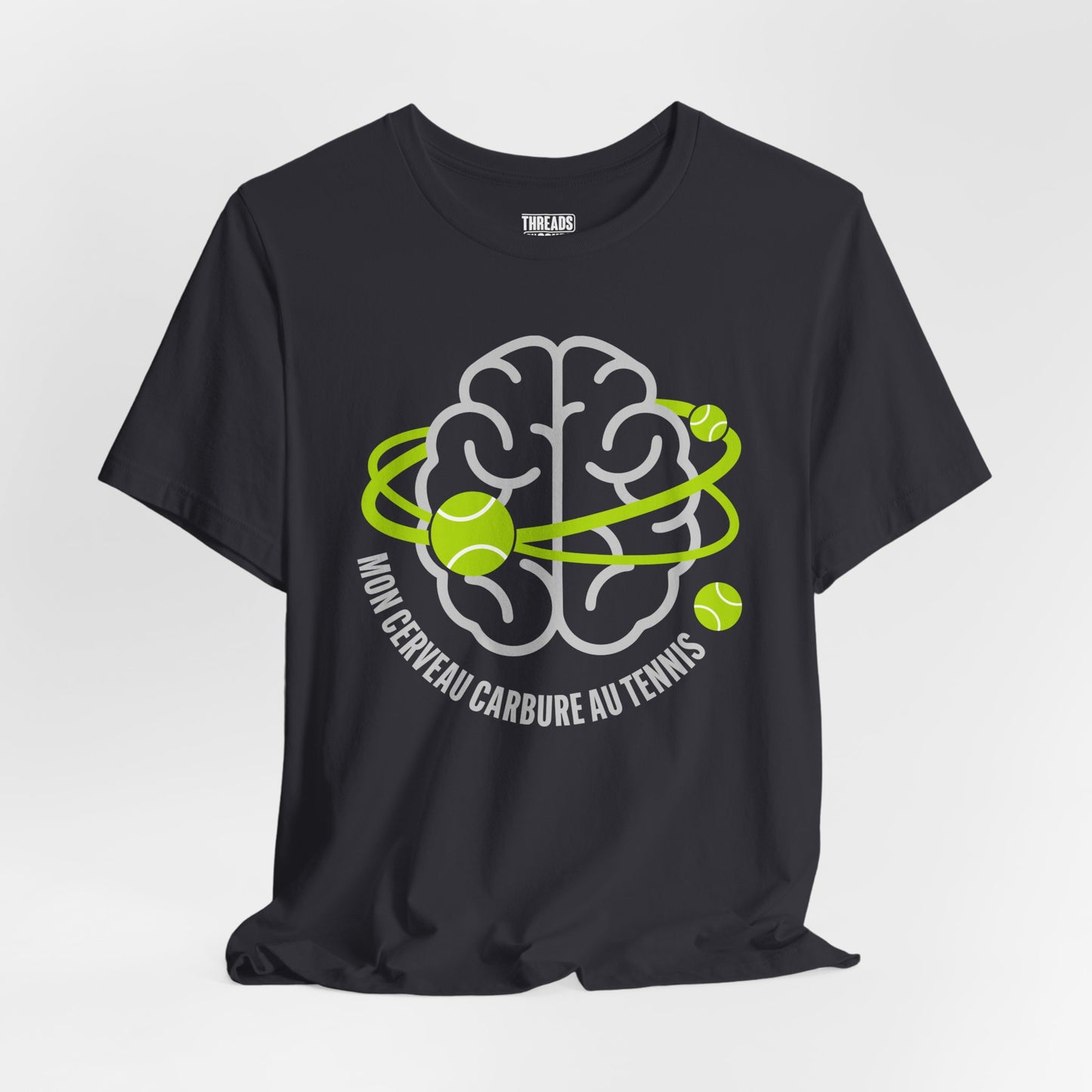T‑Shirt — "Mon Cerveau Carbure au Tennis"