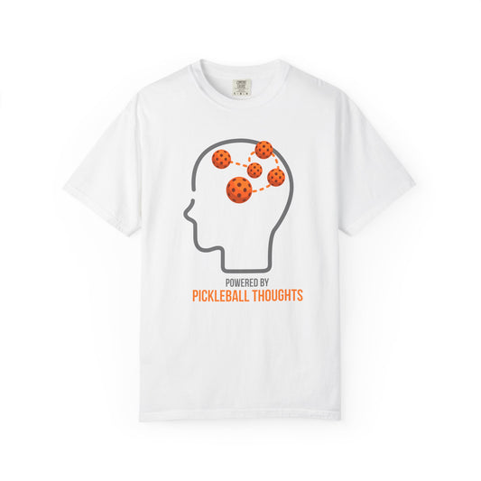 Pickleball T-Shirt — "Powered by Pickleball Thoughts"