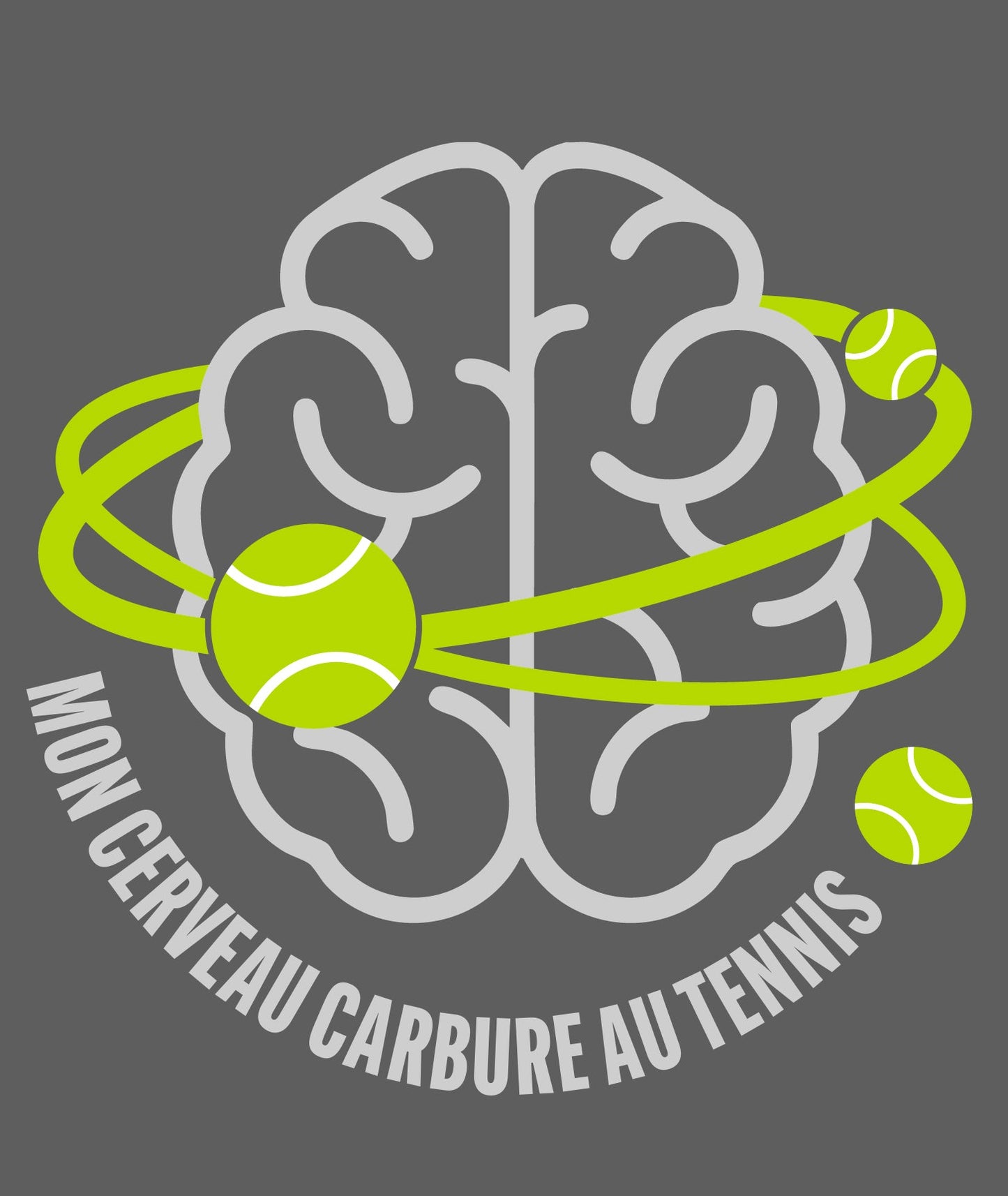T‑Shirt — "Mon Cerveau Carbure au Tennis"