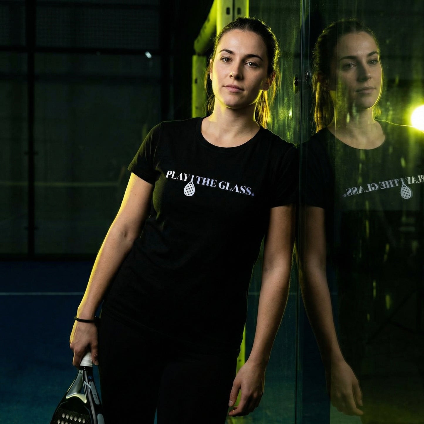 Play the Glass – Women’s Padel Performance T-Shirt