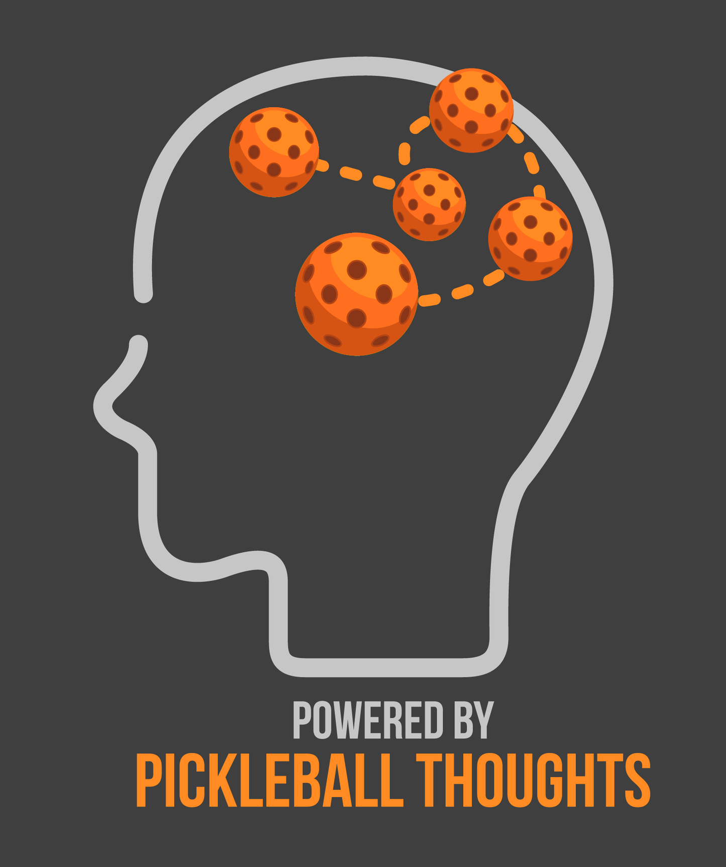 Pickleball Thoughts T-Shirt — Powered by Pickleball Graphic Tee