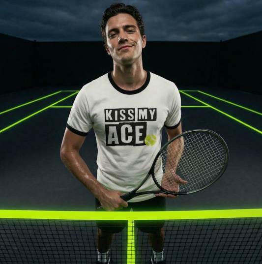 Kiss My Ace @Tennis - Unisex Ringer Tee - View 1