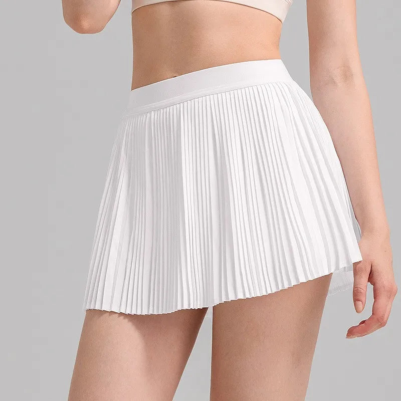 Pleated Skirt with Built‑In Shorts