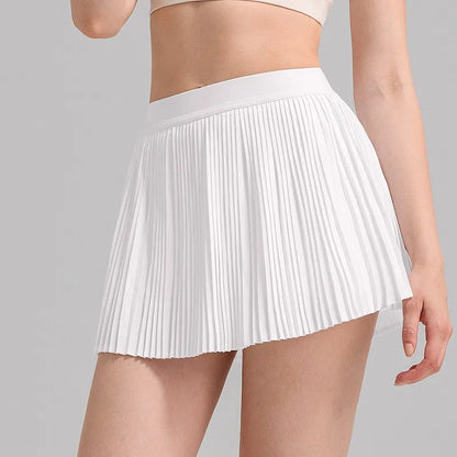 Pleated Skirt with Built‑In Shorts