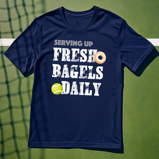 SERVING UP FRESH BAGELS DAILY Tee – For Tennis Lovers