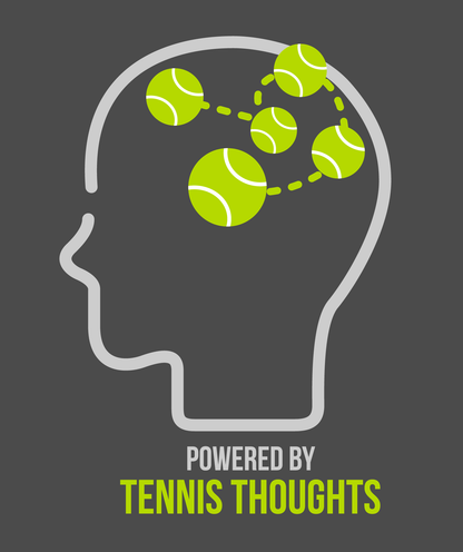 Tennis Thoughts T‑Shirt — Powered by Tennis Graphic Tee